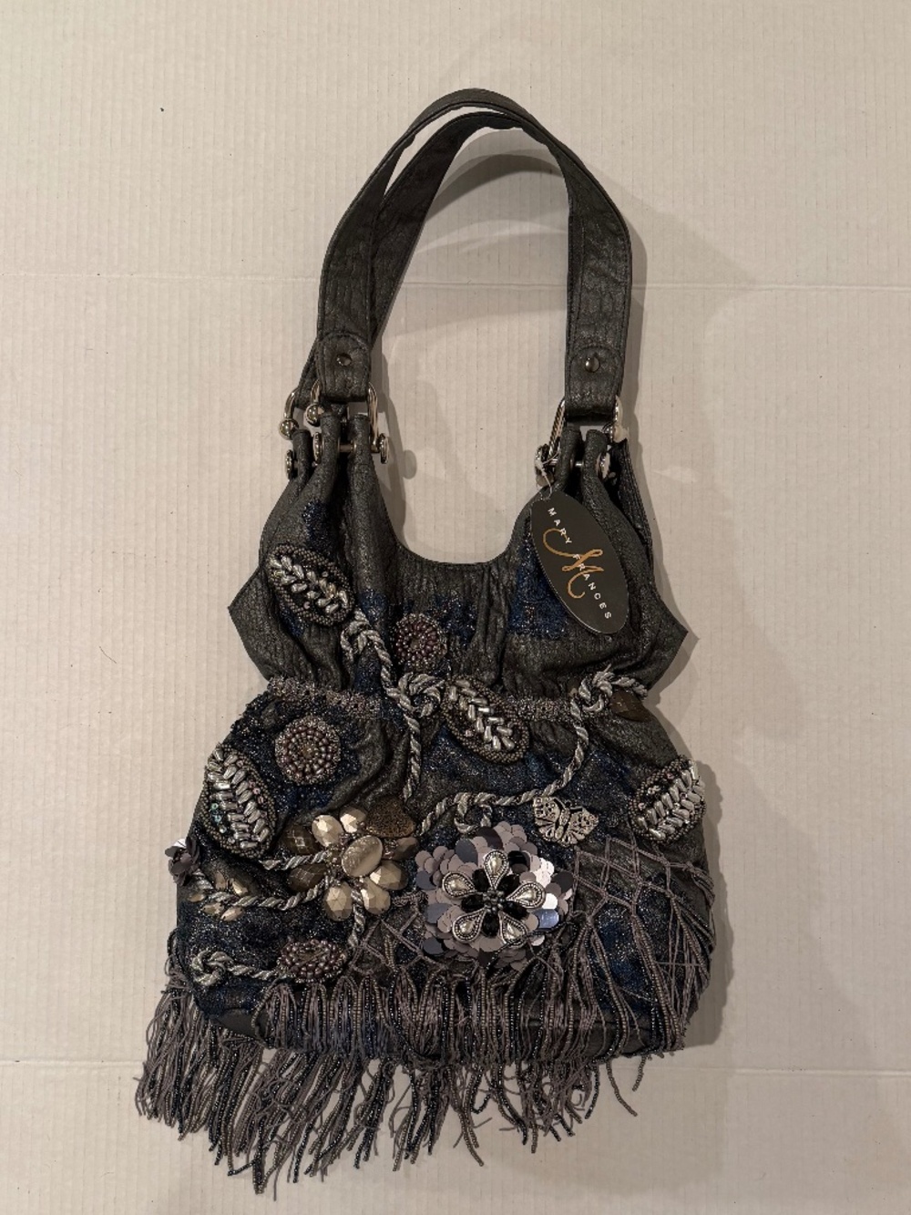 HANDMADE  MARY FRANCIS EMBELLISHED BAG - NWT